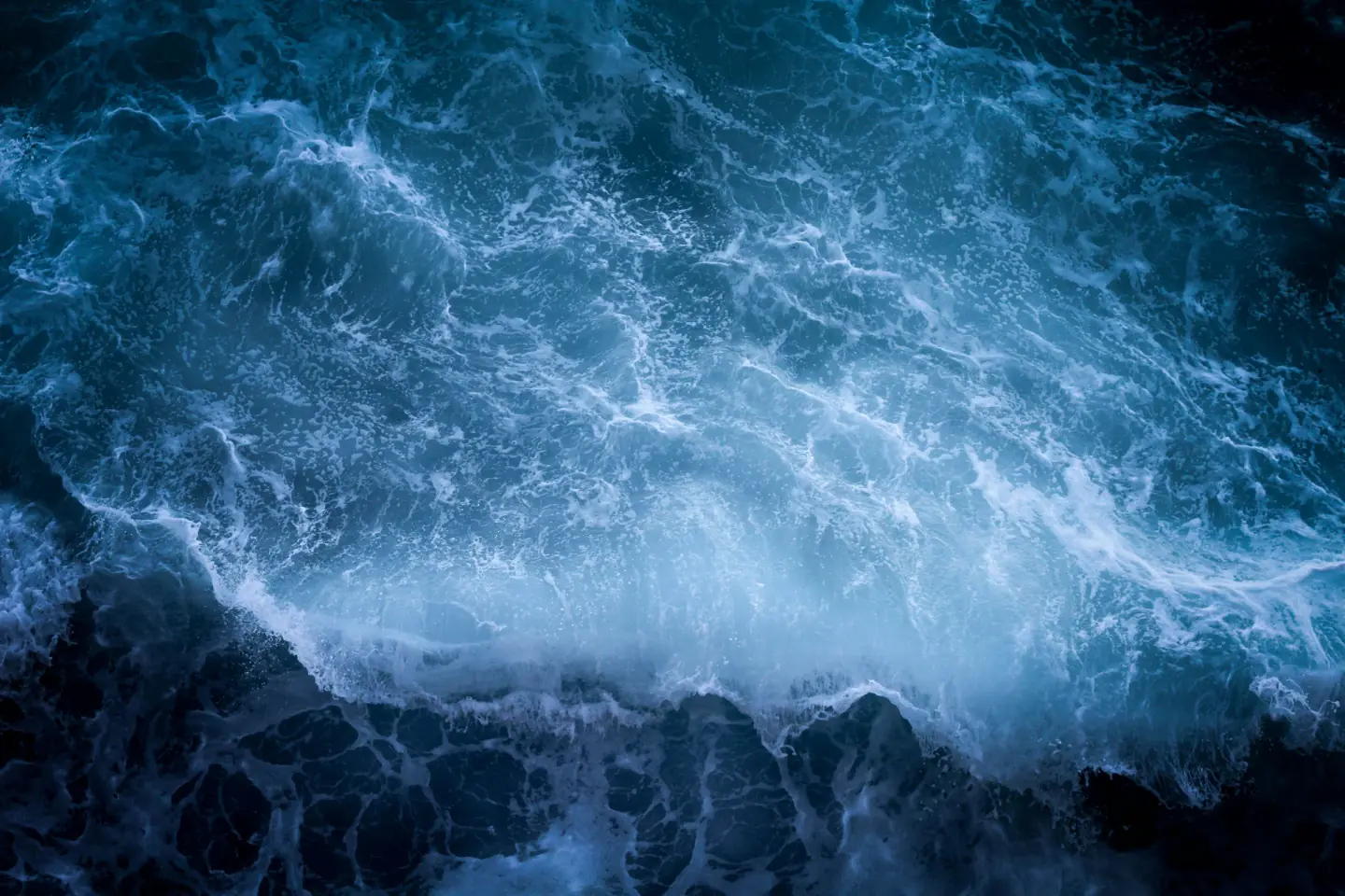 Ocean waves along a rocky coast